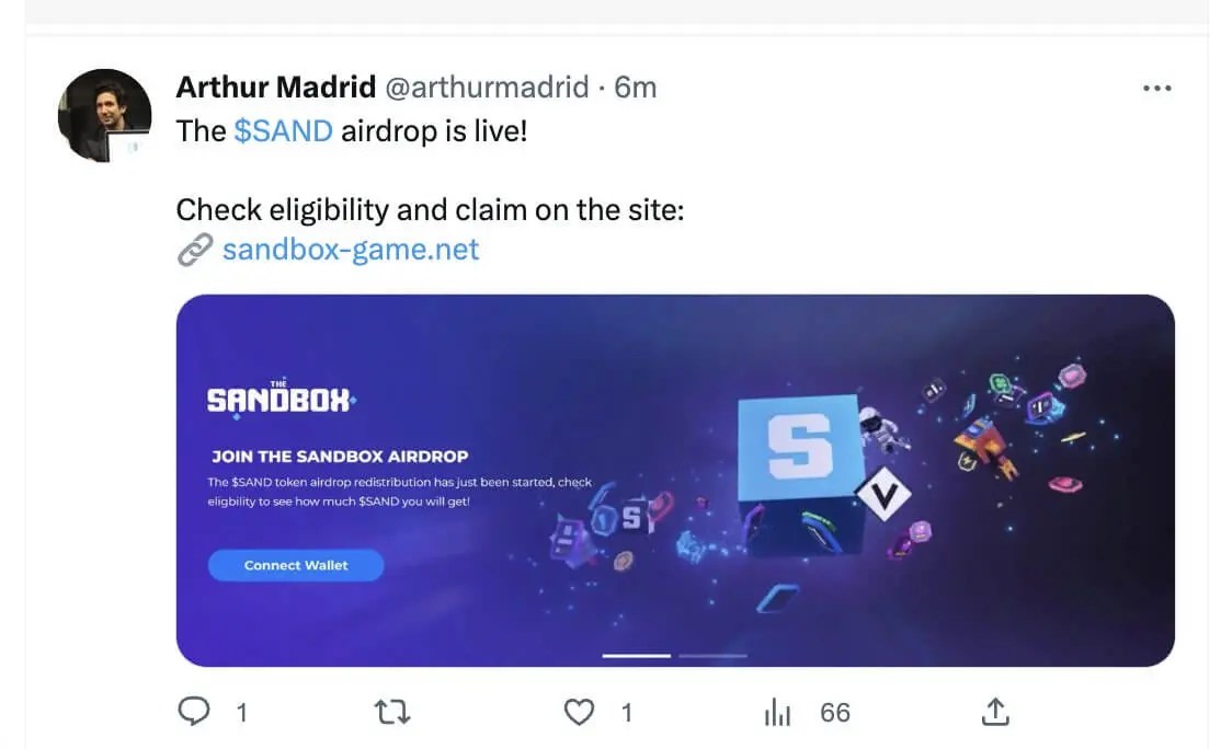 Que se passe-t-il avec le métaverse. Faux tweet du PDG Sandbox. Que se passe-t-il avec le métaverse. Faux tweet du PDG Sandbox. Photo.