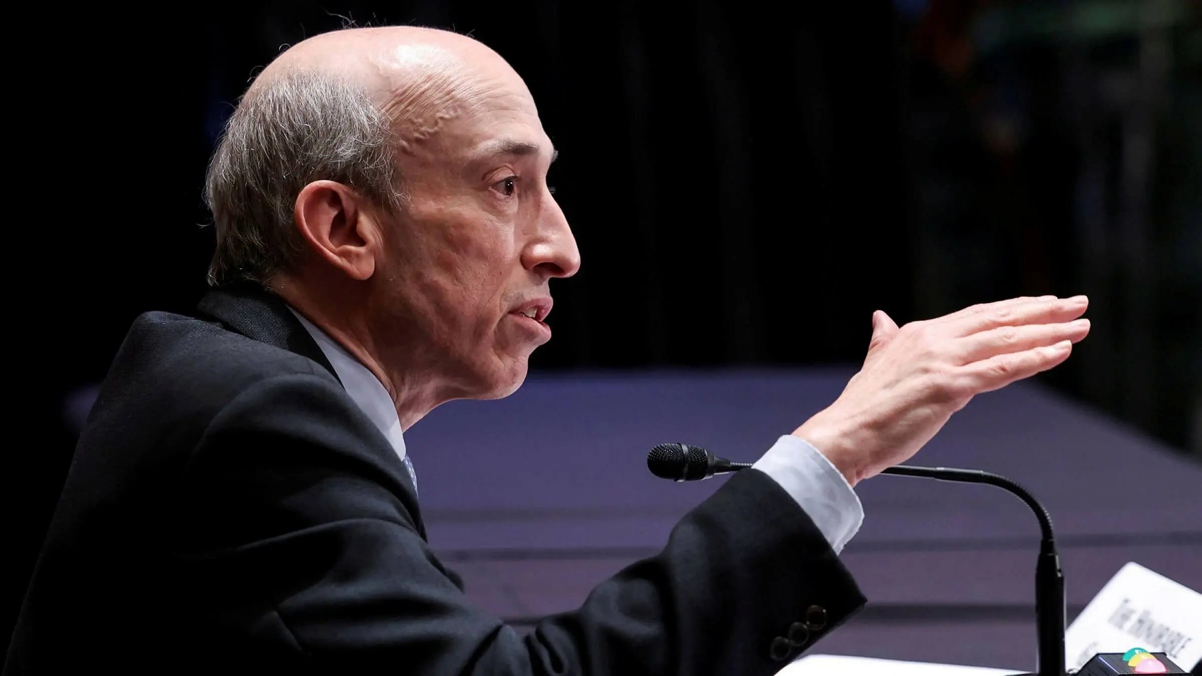 Détails du procès de Binance contre la SEC. Président de la SEC, Gary Gensler. Détails du procès de Binance contre la SEC. Président de la SEC, Gary Gensler. Photo.