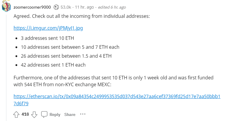 Comment les investisseurs perdent des crypto-monnaies. Capture d'écran d'un fil Reddit discutant de la situation. Comment les investisseurs perdent des crypto-monnaies. Capture d'écran d'un fil Reddit discutant de la situation. Photo.