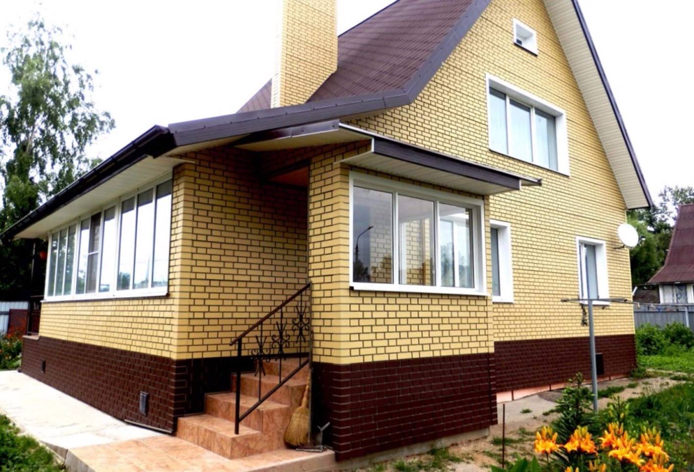 Цокольный сайдинг под кирпич