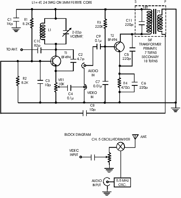 Wireless Audio Transmitter And Receiver Circuit Diagram Circuit Diagram