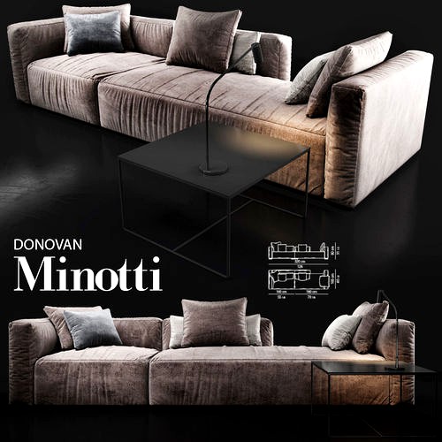 Sofa Minotti Donovan 3d Model