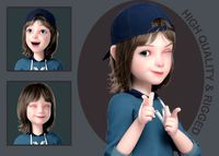 Cartoon Boy Rigged 3d Model