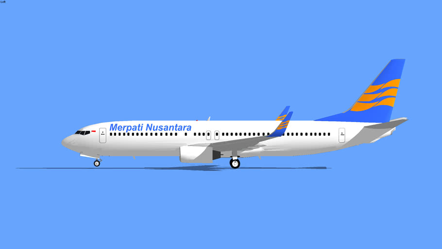 Merpati Nusantara Airlines Boeing 737-800 2 | 3D Warehouse