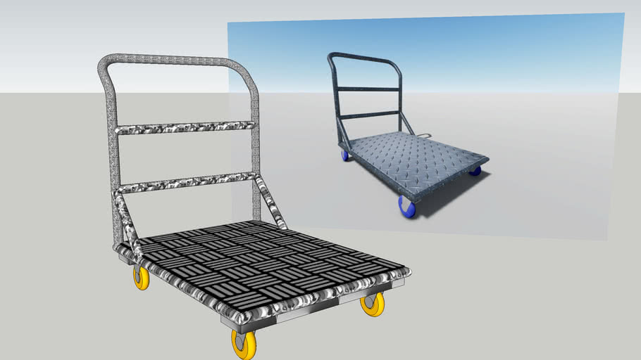 Gerobak Dorong Besi atau Galvanis | 3D Warehouse