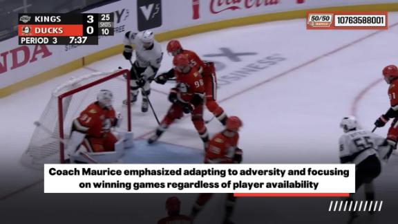 Panthers’ Barkov helped off ice after injuring leg