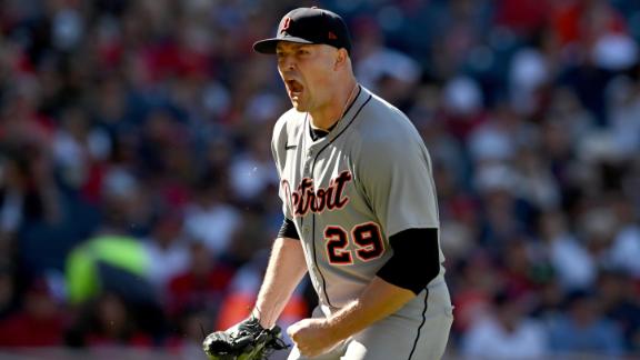 Skubal ties Tigers record with 14 Ks in G1 win