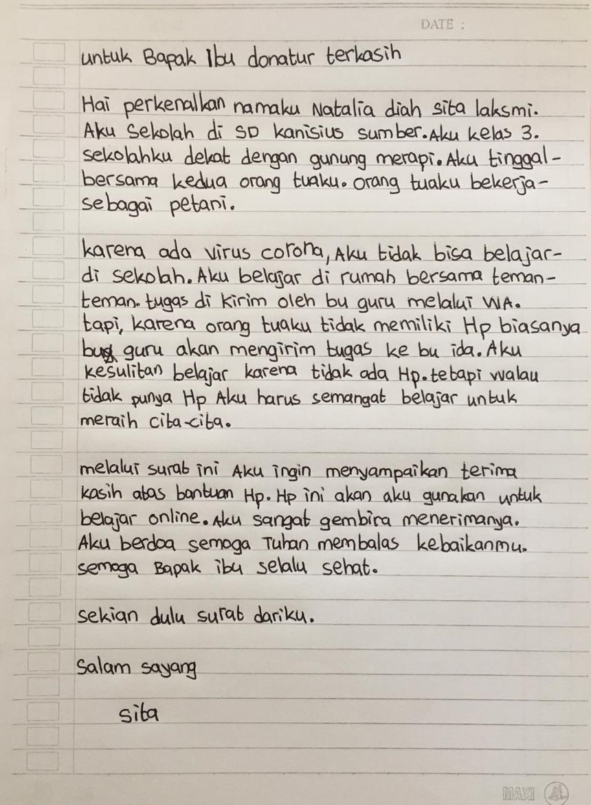 Galeri Surat Cinta – Beasiswa Anak Anak Terang