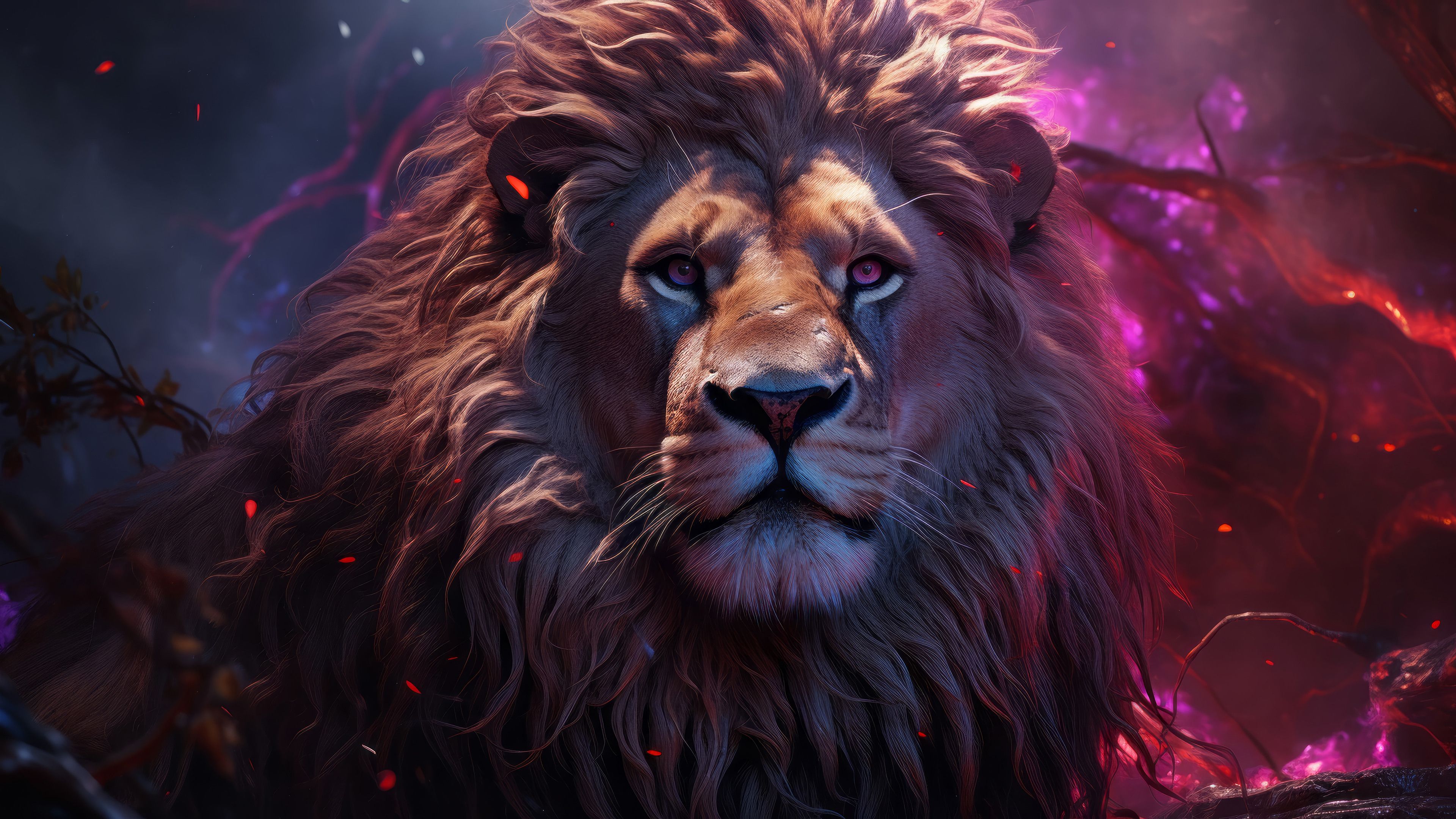 Aesthetic lion wallpaper