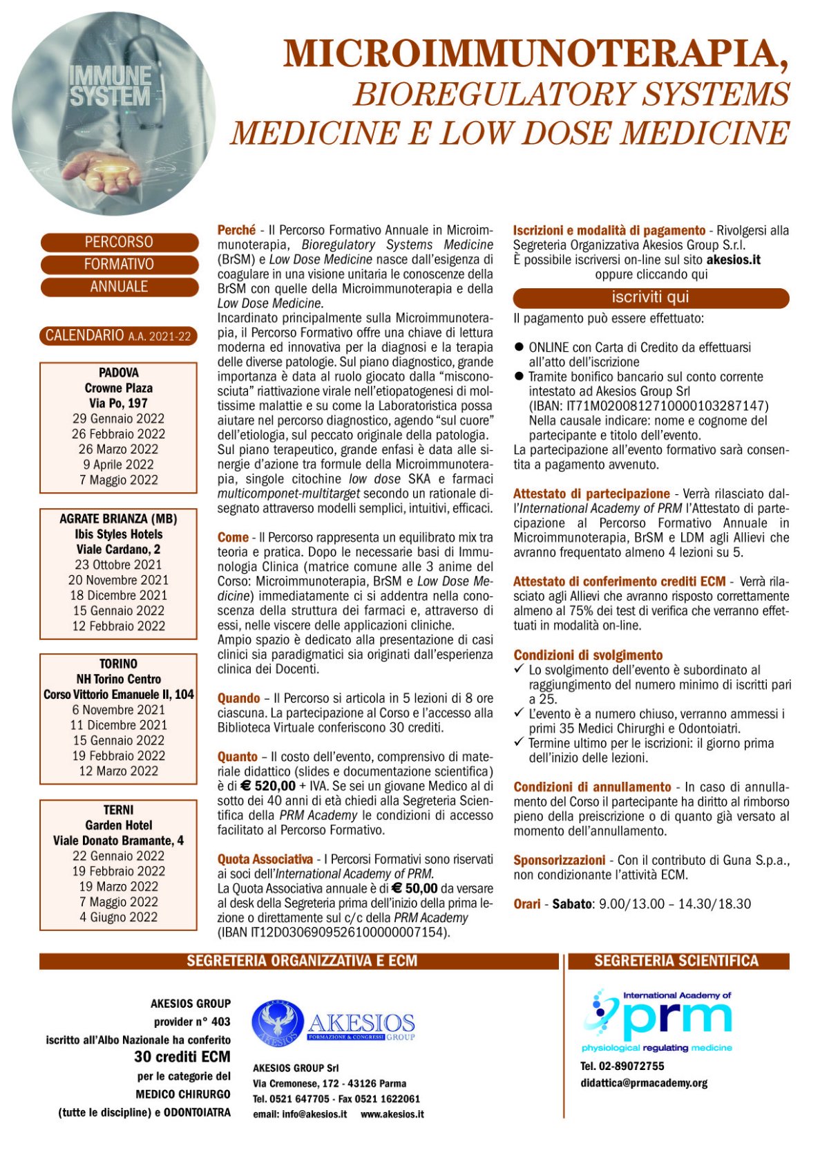 Percorso Formativo Annuale In Microimmunoterapia, Brsm E Low Dose Medicine - Calendario Akesios 1754_x_1240_jpg