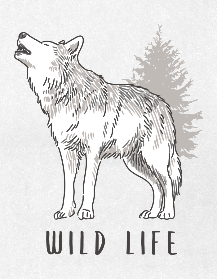 Lobo Lobo Rastejante Lobo Uivante Desenho Ai Illustrator File Us 5 00 Each Ai Png File