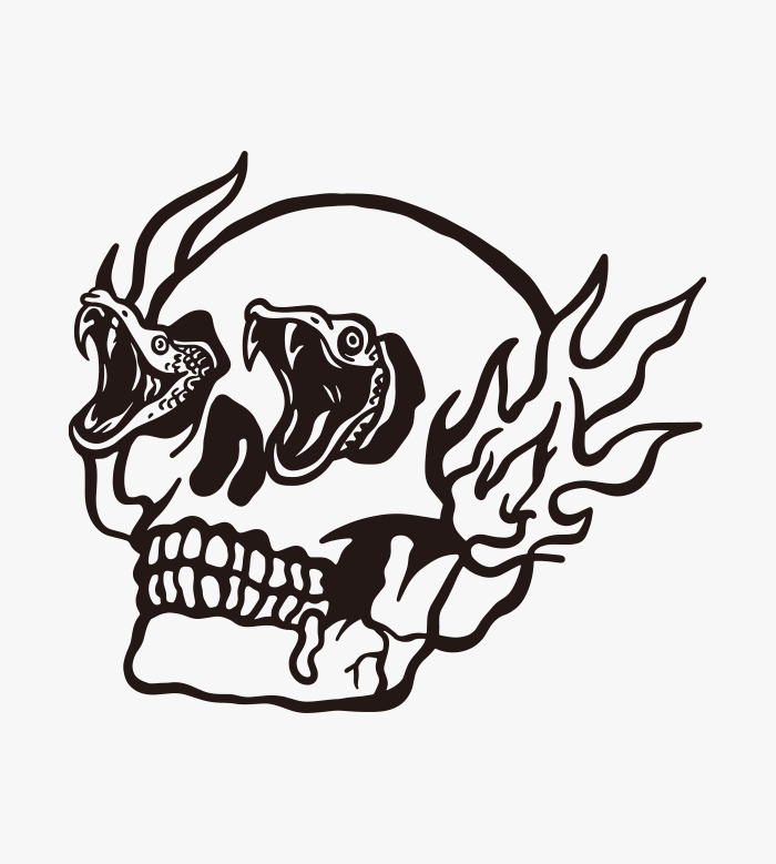 Teschio E Serpenti - Disegno | Ai Illustrator File | Us$5.00 Each | Ai & Png File 779_x_700_png