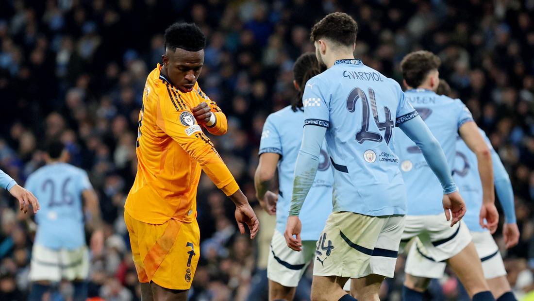 15 UCL Nih Bos! Gaya Tengil Vinicius Balas Ejekan Fans Man City