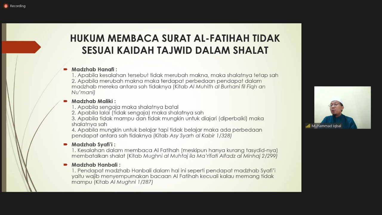 Webinar Sanad Baca’an Surat Al-Fatihah | AL HARAKI – Sekolah Islam Terpadu
