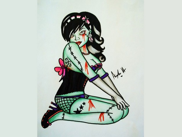 Zombie Pin Up Girl Tattoos 471_x_628_jpg