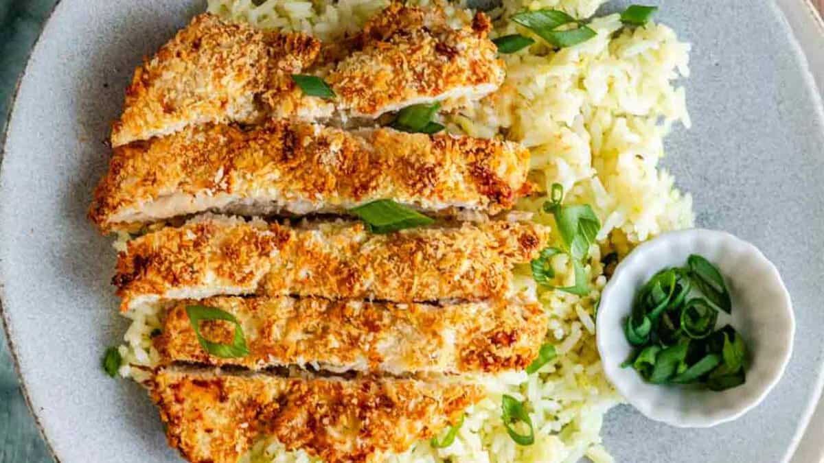 Air fryer katsu chicken.