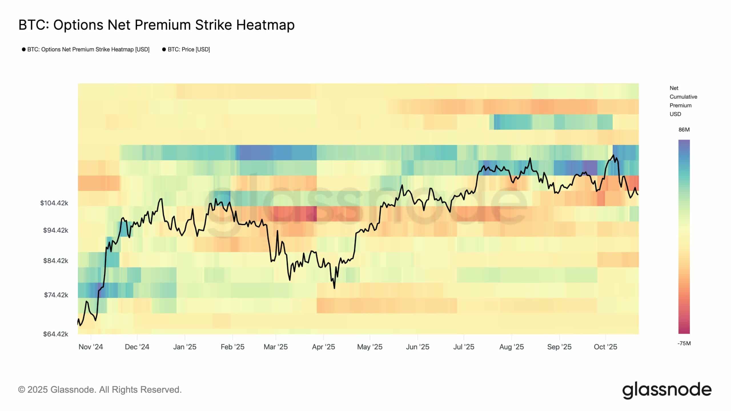 Bitcoin Options Net Premium Strike