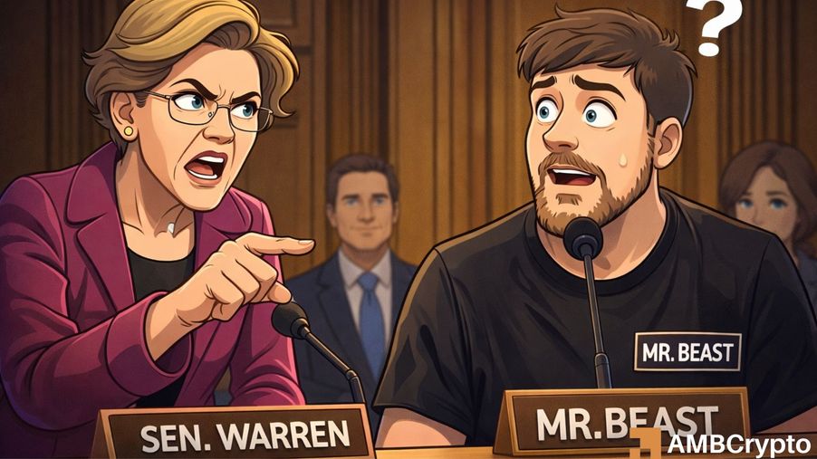 Sen. Elizabeth Warren flags MrBeast’s $200M deal over crypto access for minors