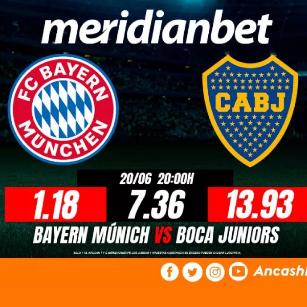 Bayern Múnich vs Boca Juniors: ¡Juega en el Mundial de Clubes con Meridianbet y participa por más de S/. 8,000 en premios!