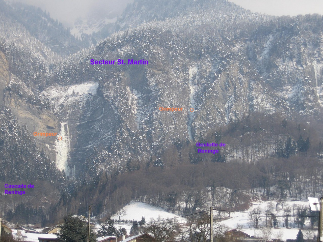 Vallée de l&rsquo;Arve : Cascade de Reninge - Camptocamp.org