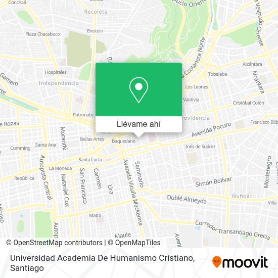 Como Llegar A Universidad Academia De Humanismo Cristiano En Providencia En Micro O Metro