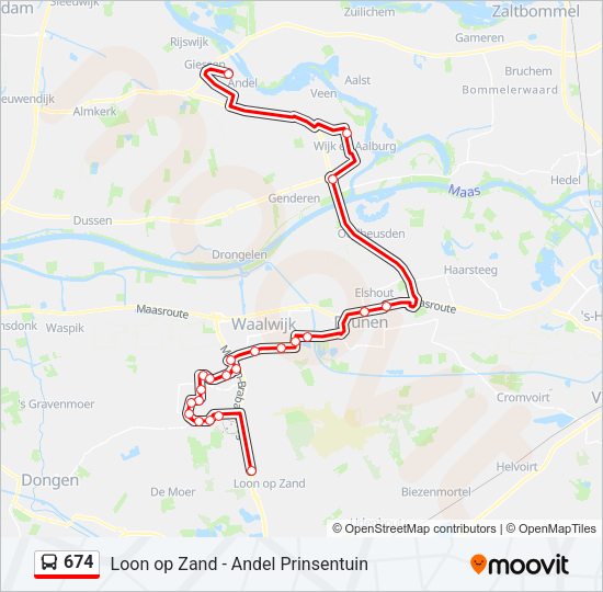 674 Route Schedules Stops Maps Loon Op Zand