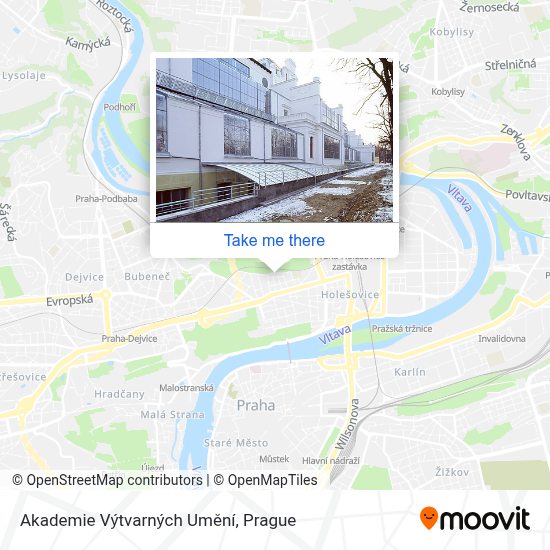 How To Get To Akademie Vytvarnych Umeni In Praha 7 By Bus Train Subway Or Light Rail