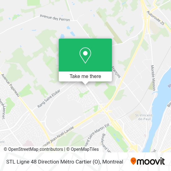 How To Get To Stl Ligne 48 Direction Metro Cartier O In Laval By Bus Or Metro
