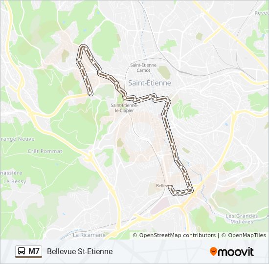 M7 Route Schedules Stops Maps Bellevue St Etienne