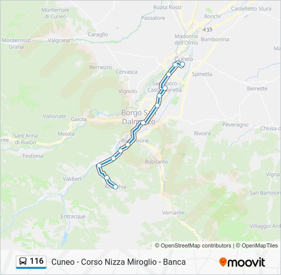 116 Route: Schedules, Stops & Maps - Cuneo - Corso Nizza Miroglio - Banca (Updated) 540_x_550_jpg