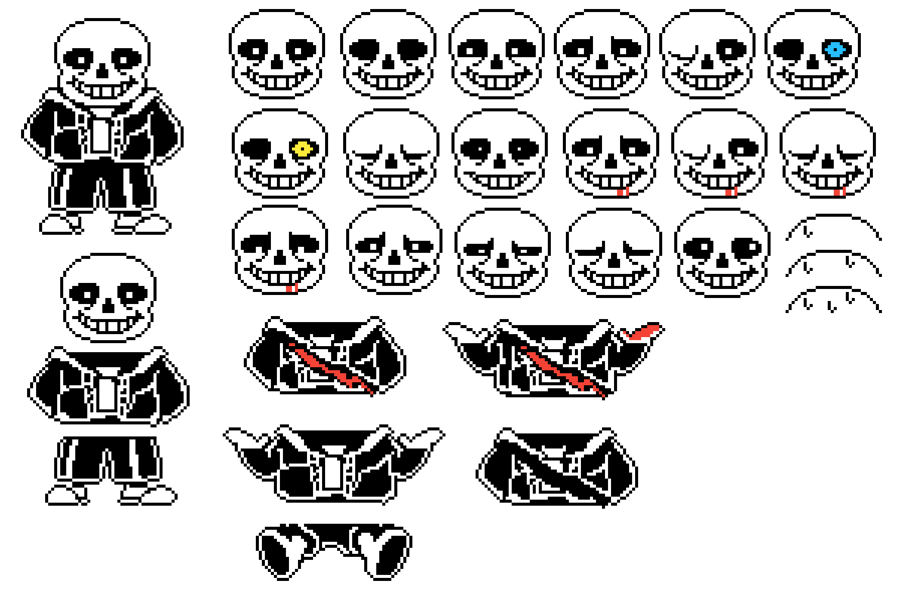 Dust sans sprite sheet