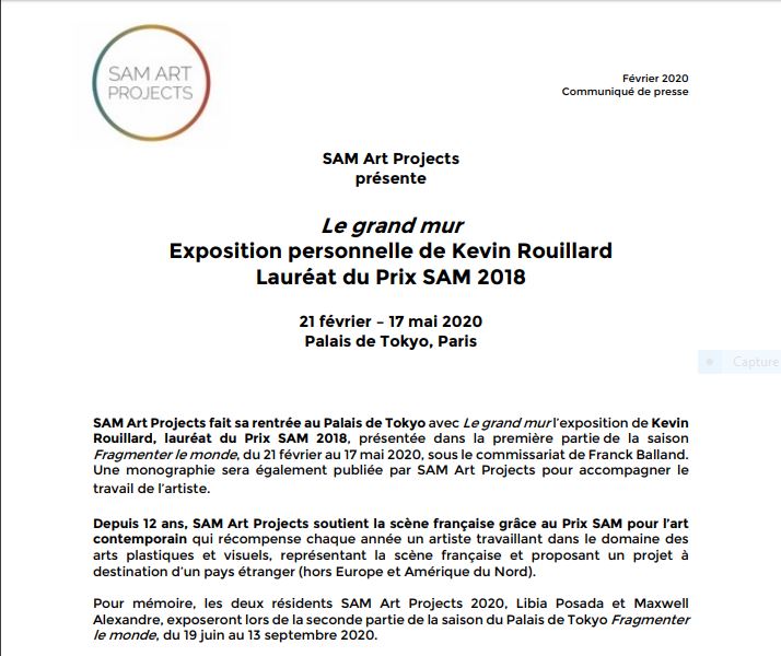 Palais De Tokyo Le Grand Mur Exposition Kevin Rouillard 21 Fevrier Au 17 Mai 2020 Artetcommunication S Blog