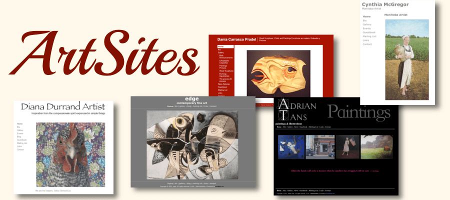 Artsites Ca Elegant And Affordable Artist Websites