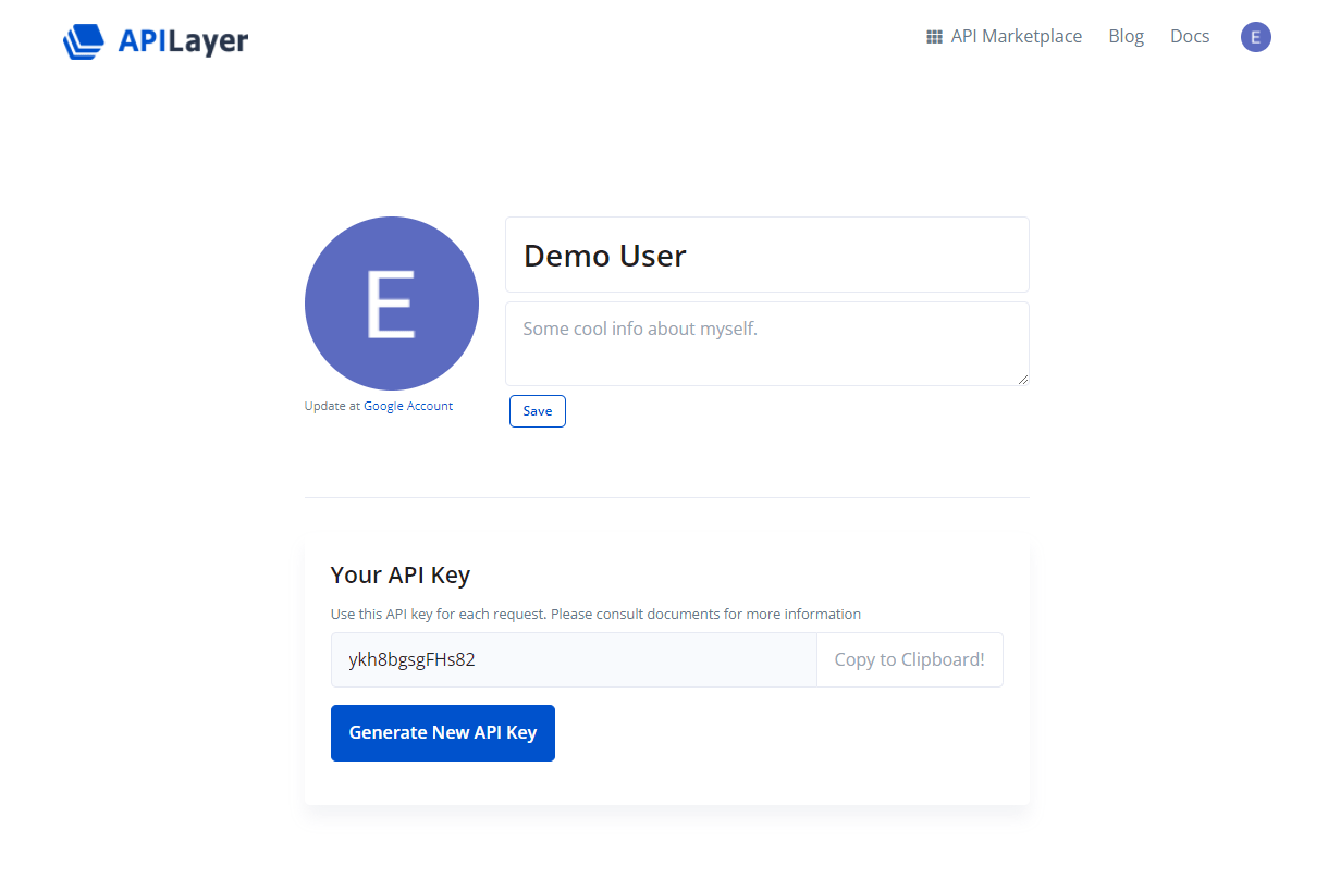 Managing API Keys | Documentation | APILayer