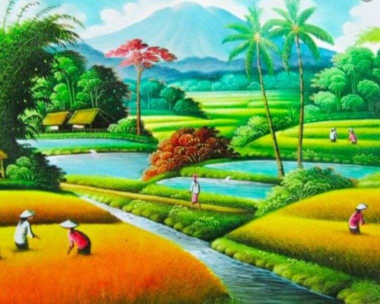 Landscape # 68 - People Working In The Fields - 99 Pieces - Play Jigsaw Puzzle For Free At Puzzle Factory 605_X_755_jpg