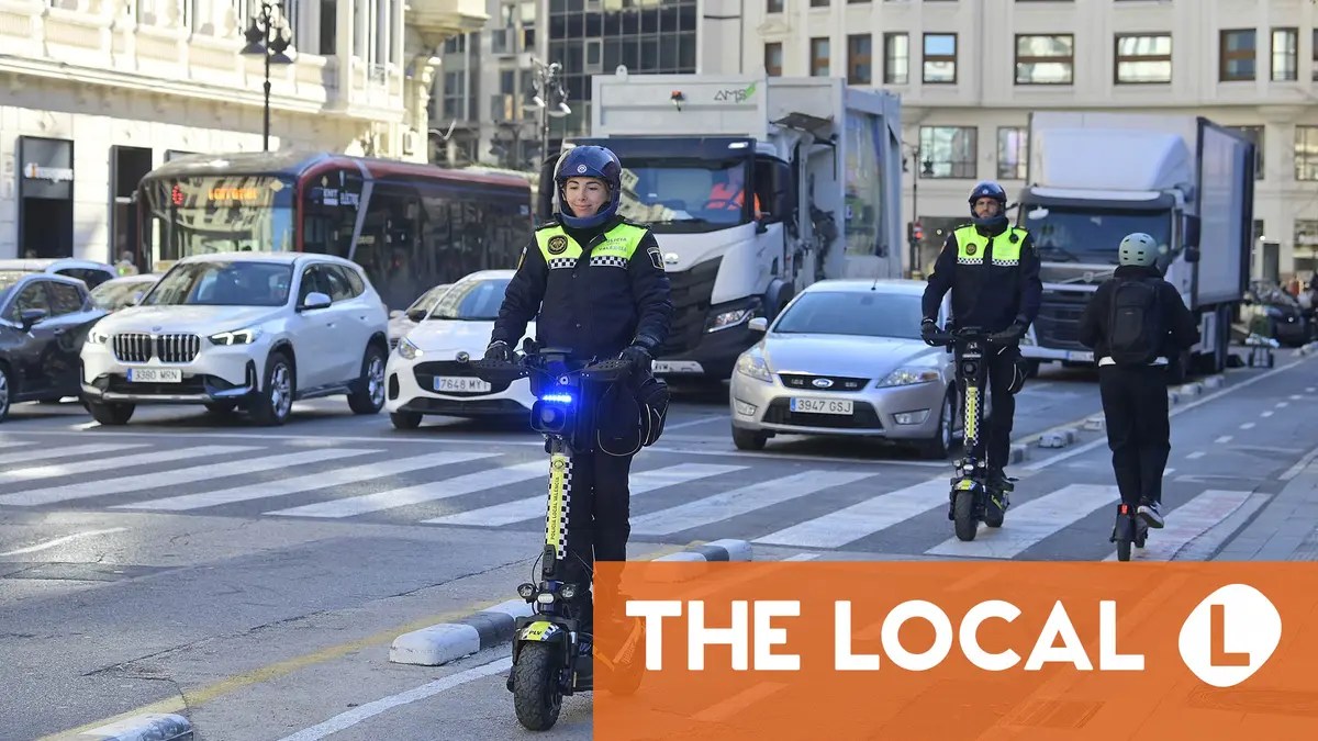 Police begin patrols on electric scooters in Spain’s Valencia