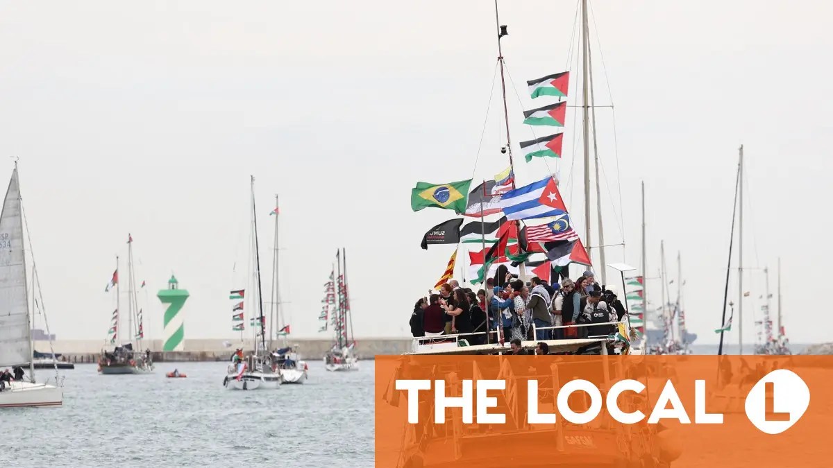 Gaza aid flotilla sets sail from Barcelona
