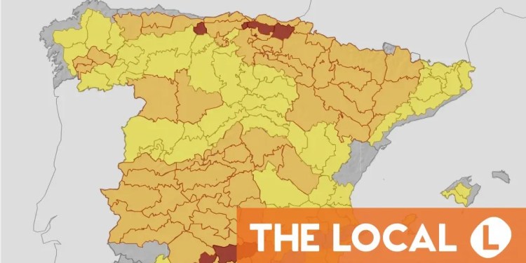 Almost all of Spain on heat alert with widespread 40C temperatures