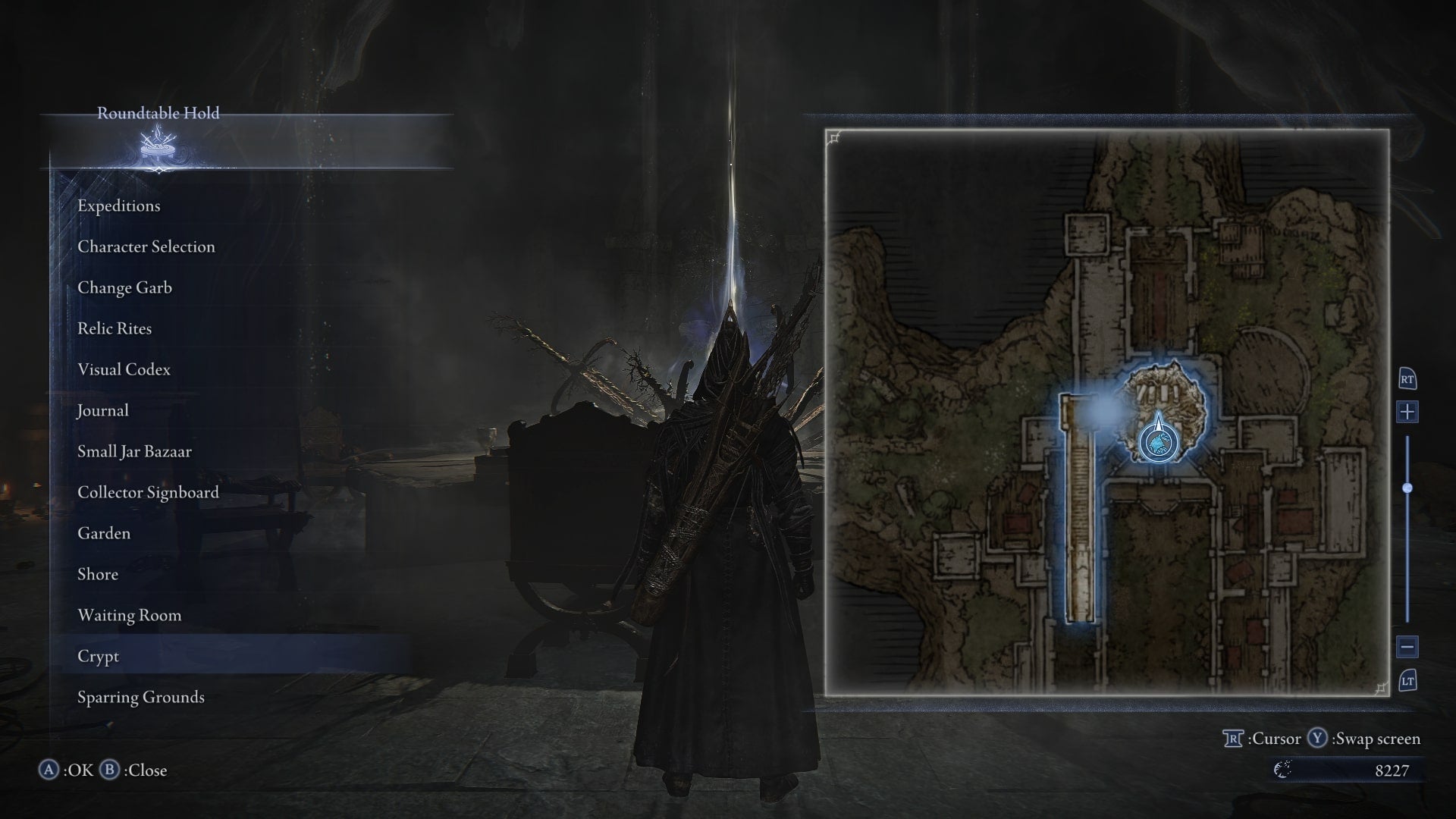 The map of the Hold's Crypt is shown in Elden Ring: Nightreign