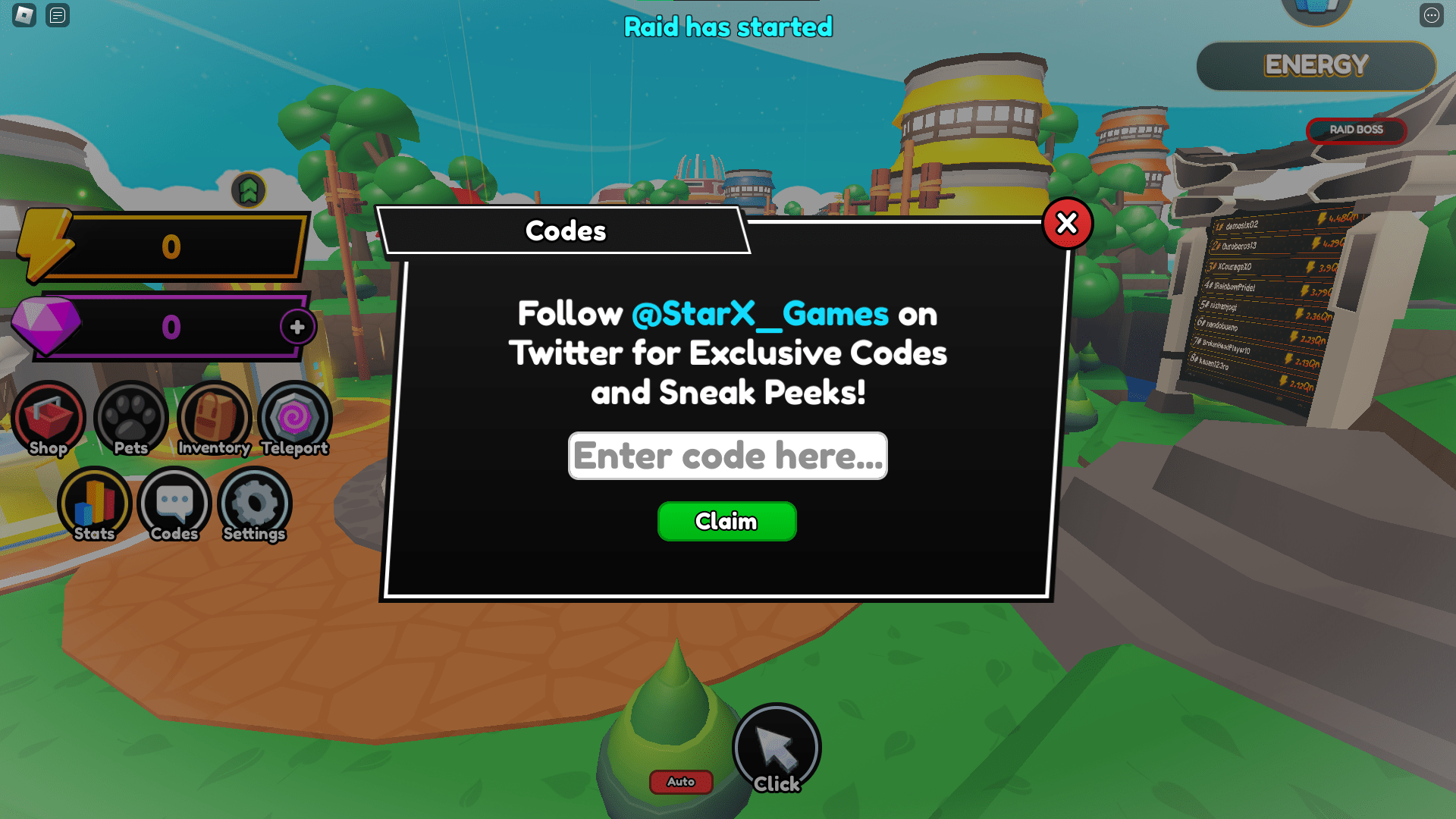 Anime Punch Simulator in Roblox's code screen.