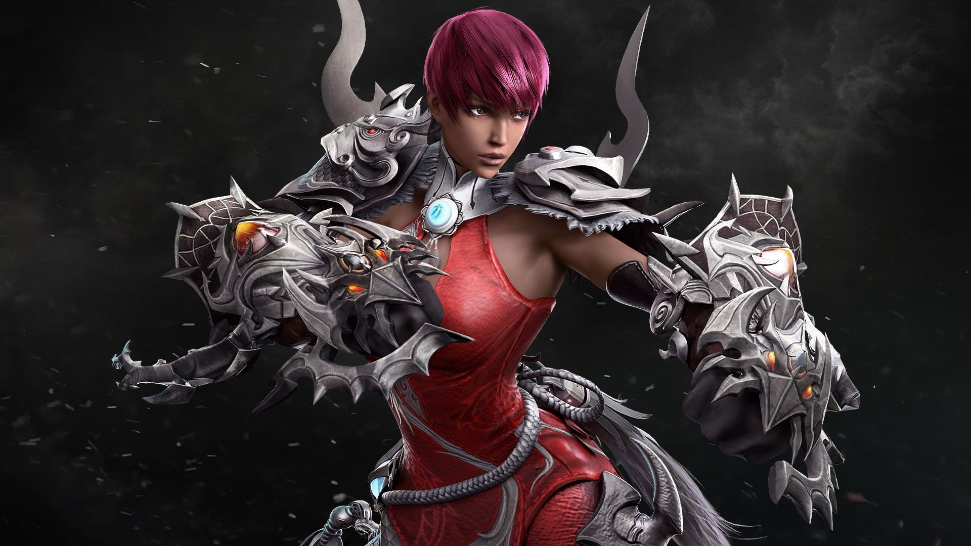 A Wardancer from Lost Ark, in a fighting stance.