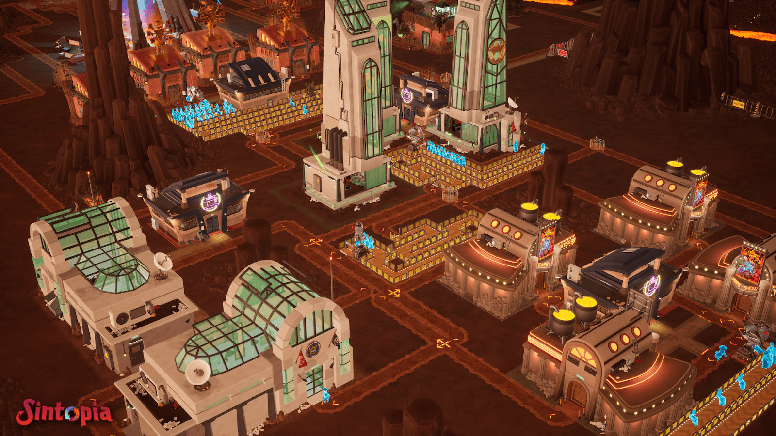 Tycoon god game Sintopia is Black & White above, Dungeon Keeper below, and it's releasing in April