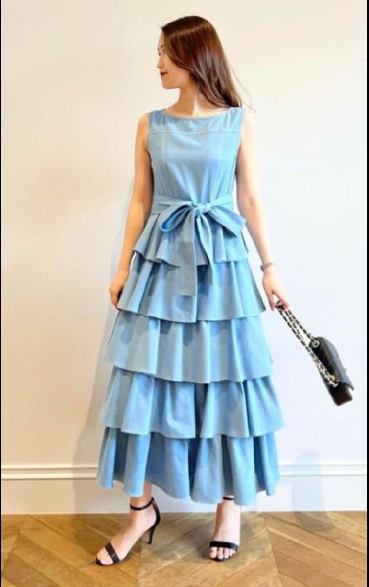 美品 ルルウィルビー デニム フリル ワンピース ノースリーブ アルアバイル|Yahoo!フリマ(旧PayPayフリマ) アルアバイル ファミリー セール