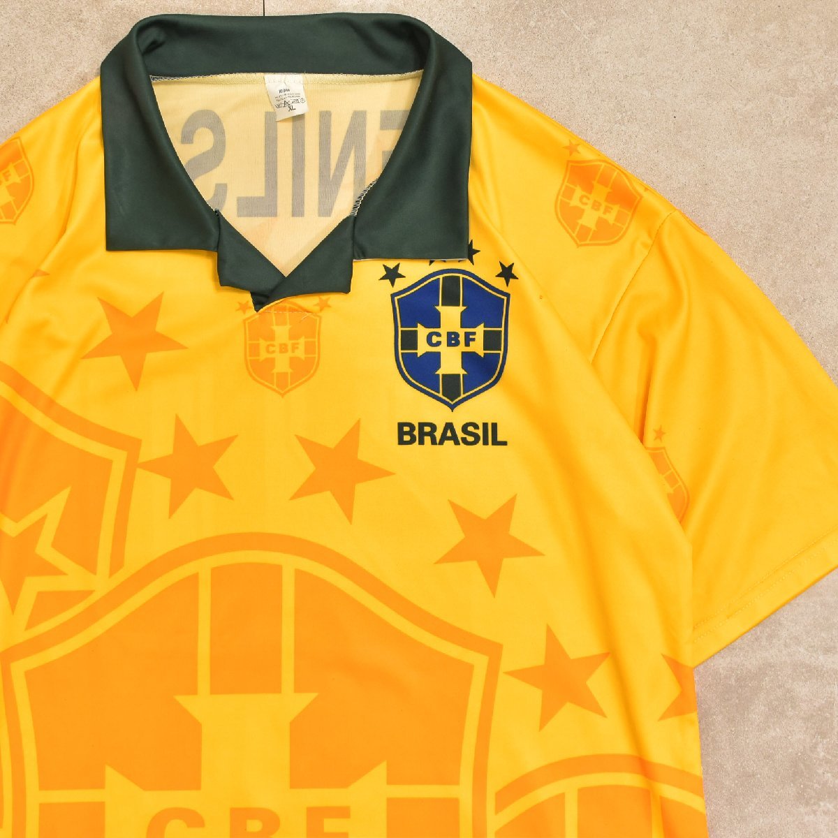メンズ XLサイズ 90s Brazil CBF ブラジル代表 サッカー ゲームシャツ ユニフォーム 半袖ジャージ フットボール メンズ