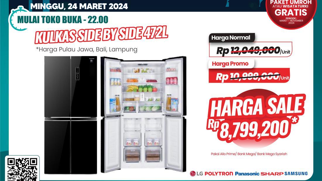 Kulkas 2 Pintu Diskon Jutaan Rupiah di Transmart Full Day Sale
