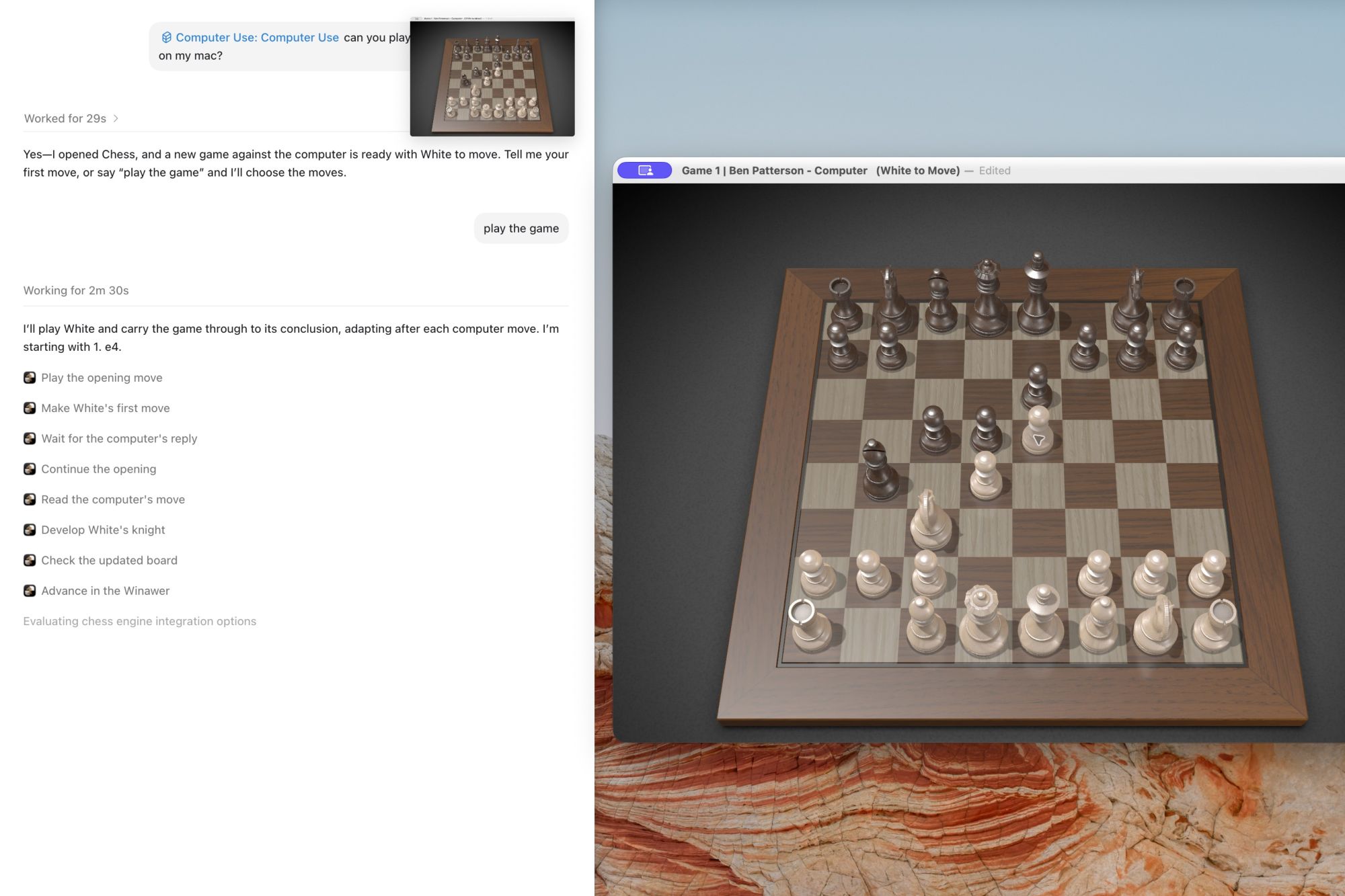 ChatGPT can now control your whole desktop. I tested it with chess