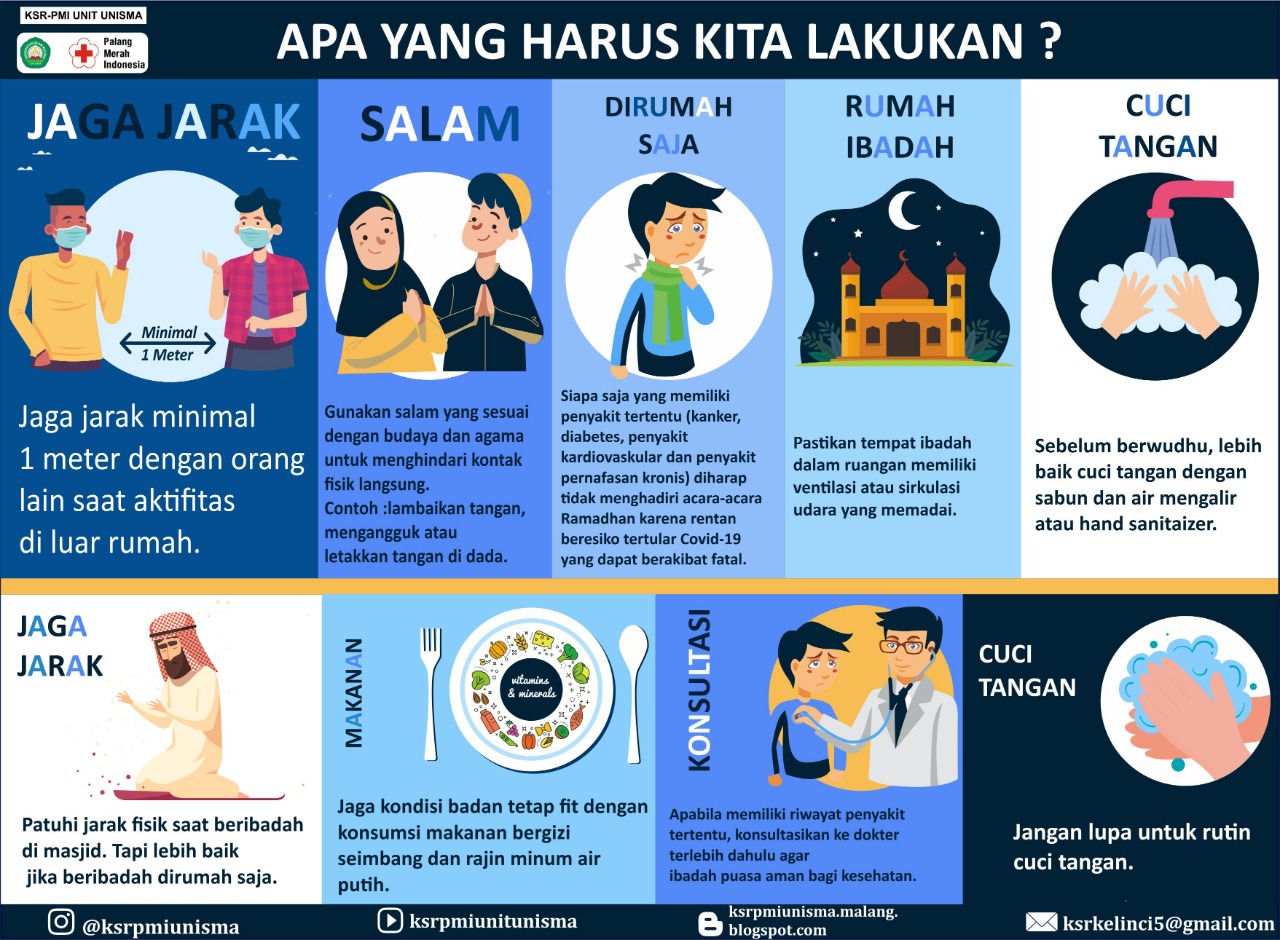 UKM KSR-PMI Mengajak Gerakan “Ramadhan Aman dan Nyaman di Masa Pandemi  Covid-19” - BAUPK UNISMA