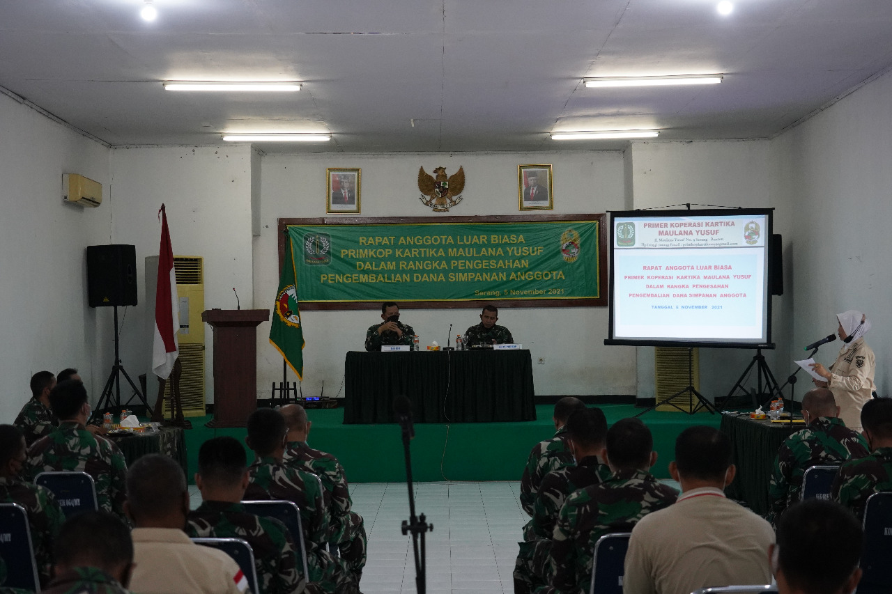 Koperasi Kartika Maulana Yusuf Korem 064/MY Kumpulkan Anggota Untuk Rapat  Luar Biasa - Bantentop.id