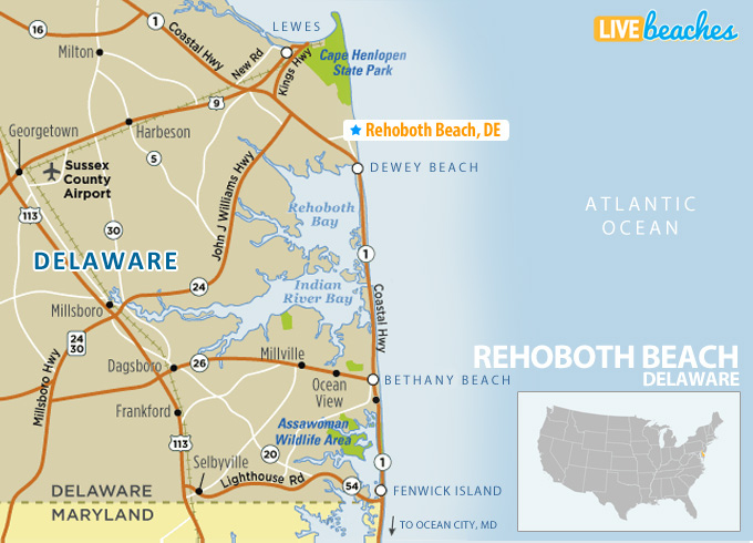 Map Of Rehoboth Delaware