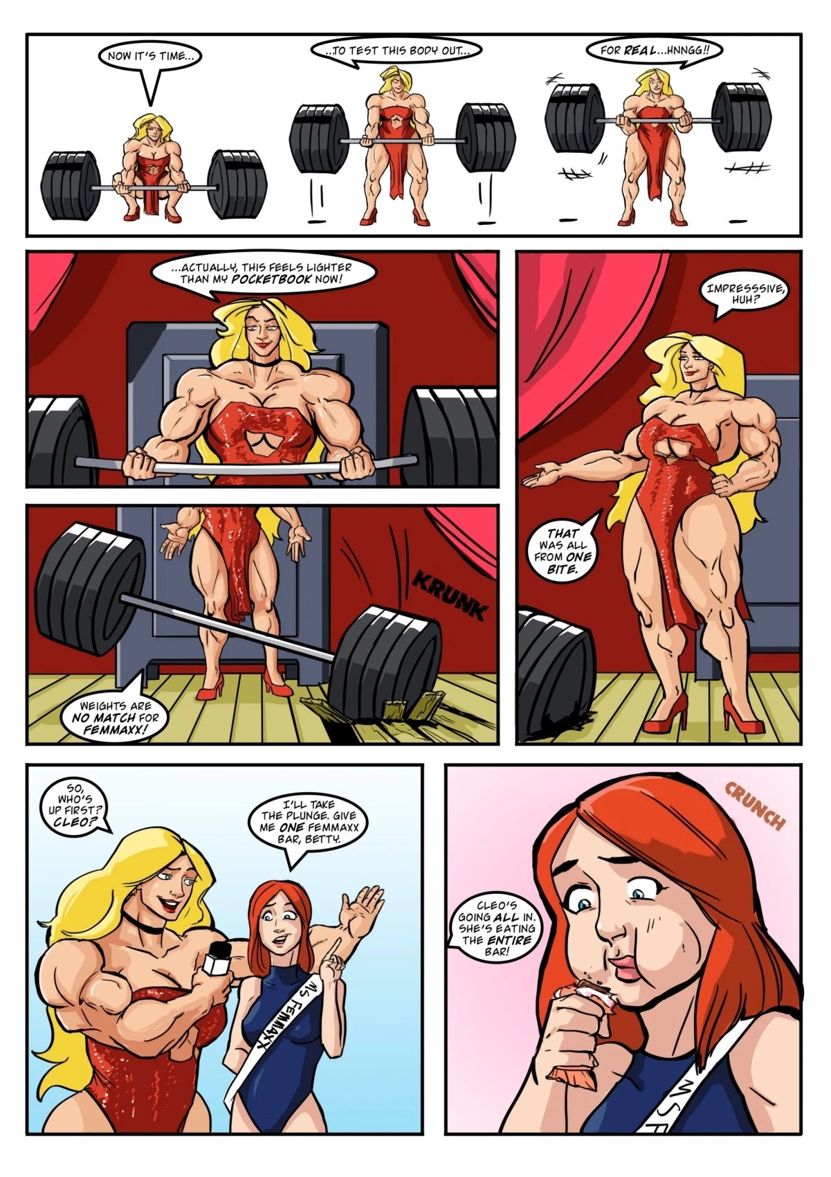Female muscle comic